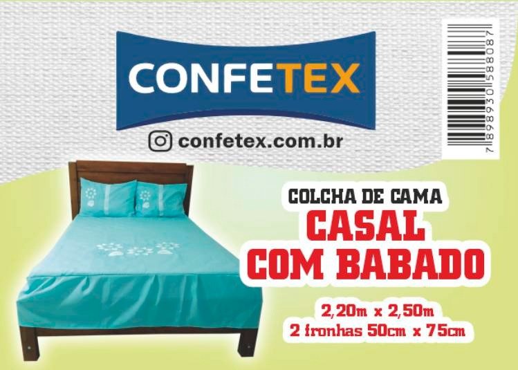 COLCHA CASAL COM BABADO